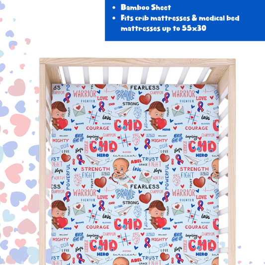 **PRE-SALE** CHD Heart Warrior Crib Sheet