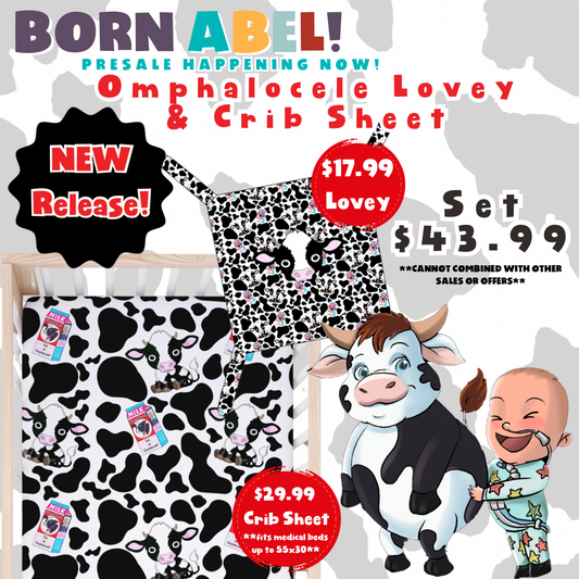 **PRE-SALE** Omphalocele Lovey & sheet bundle!