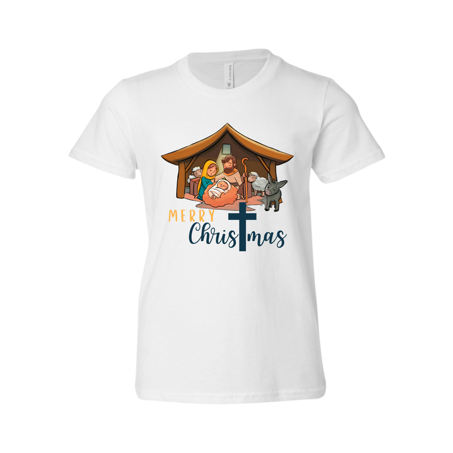 Merry Christmas Manger Youth T-Shirt