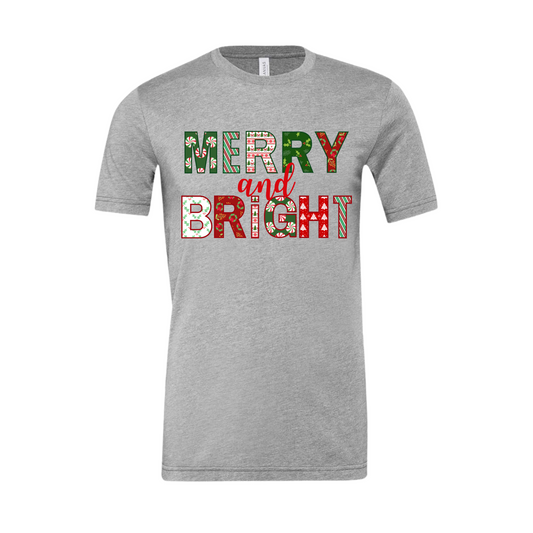 Merry & Bright Adult T-Shirt