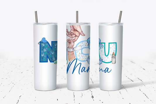 NICU MAMA BLUE TUMBLER