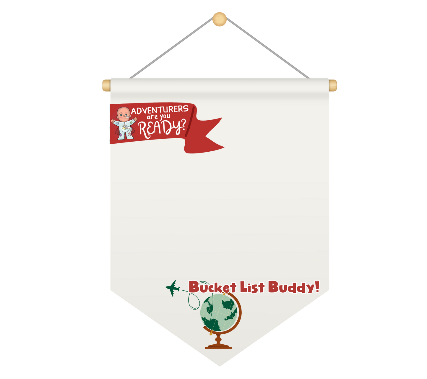 Bucket List Buddy Pennant Flag