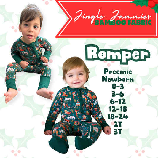 JINGLE JAMMIES ROMPER PRE-SALE