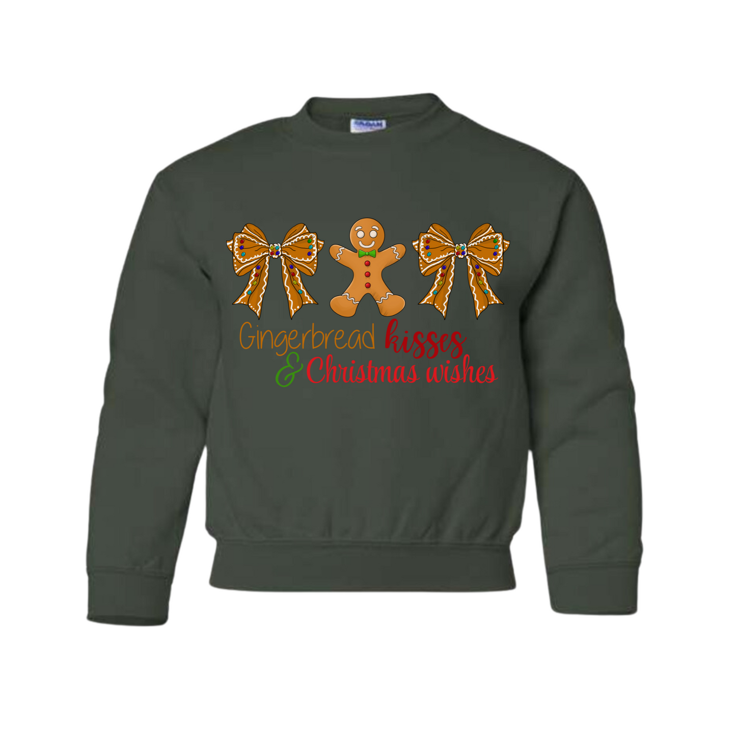 Gingerbread Kisses Youth Sweater