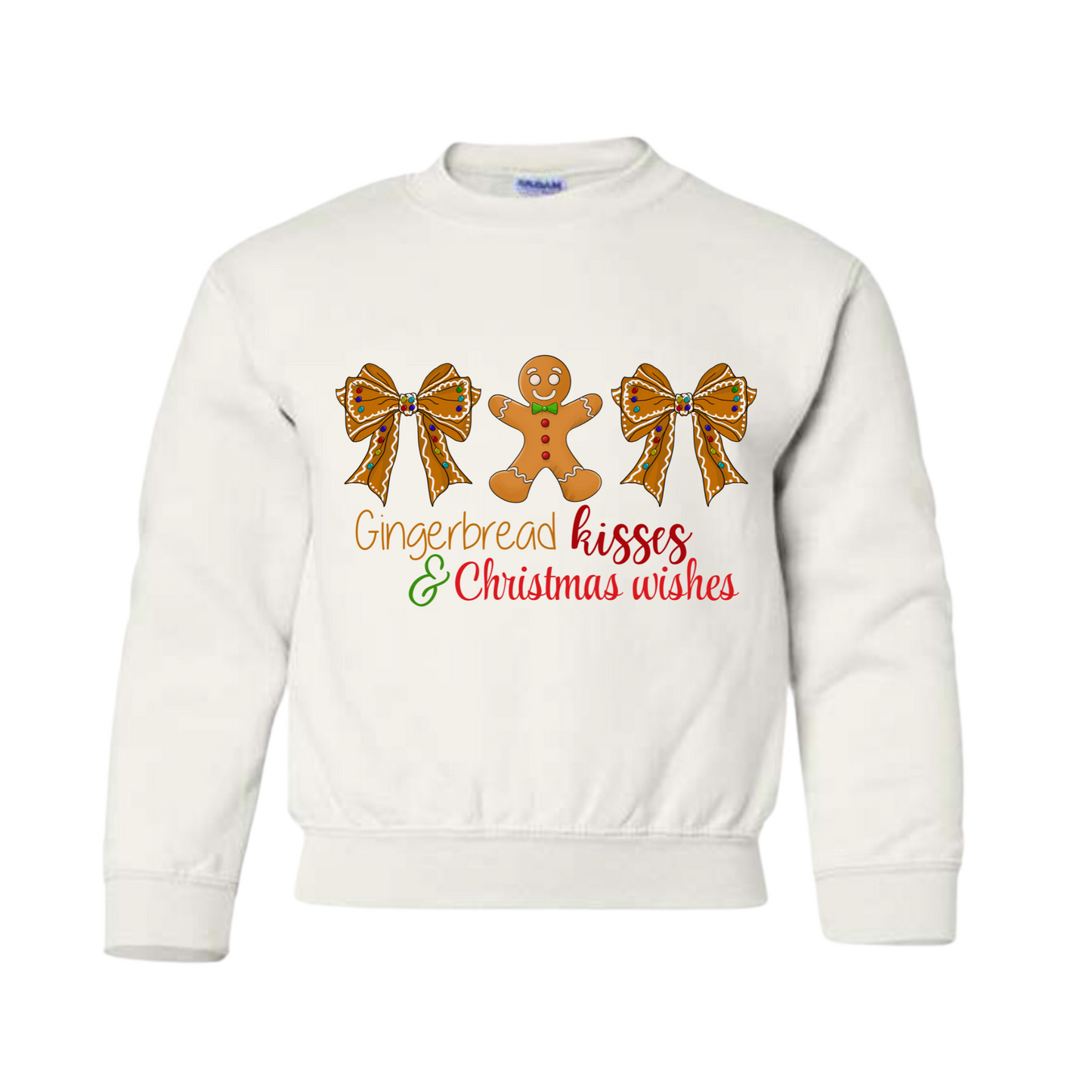 Gingerbread Kisses Youth Sweater