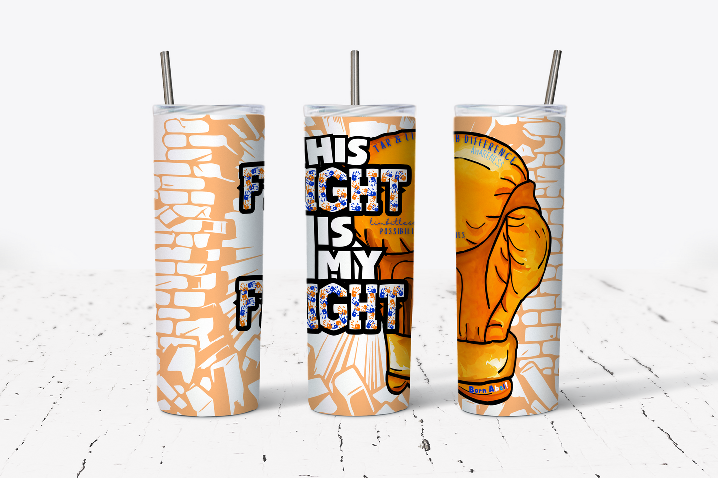 LIMB DIFFERENCE HIS/HER FIGHT TUMBLER