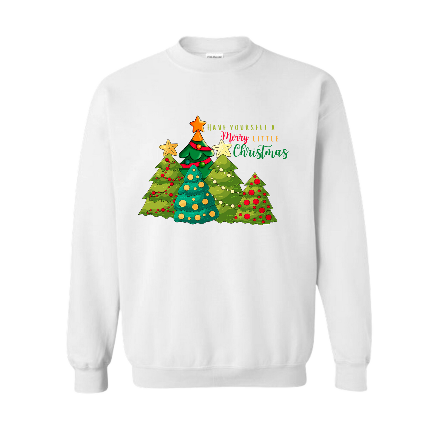 Merry Little Christmas Tree Adult Sweater