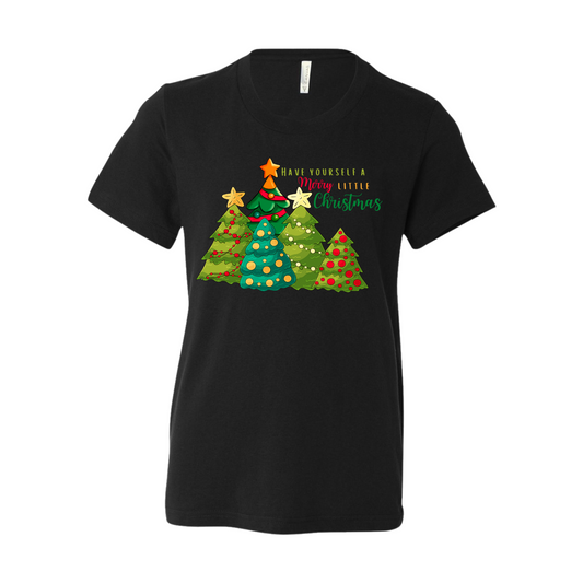 Merry Little Christmas Tree Youth T-Shirt