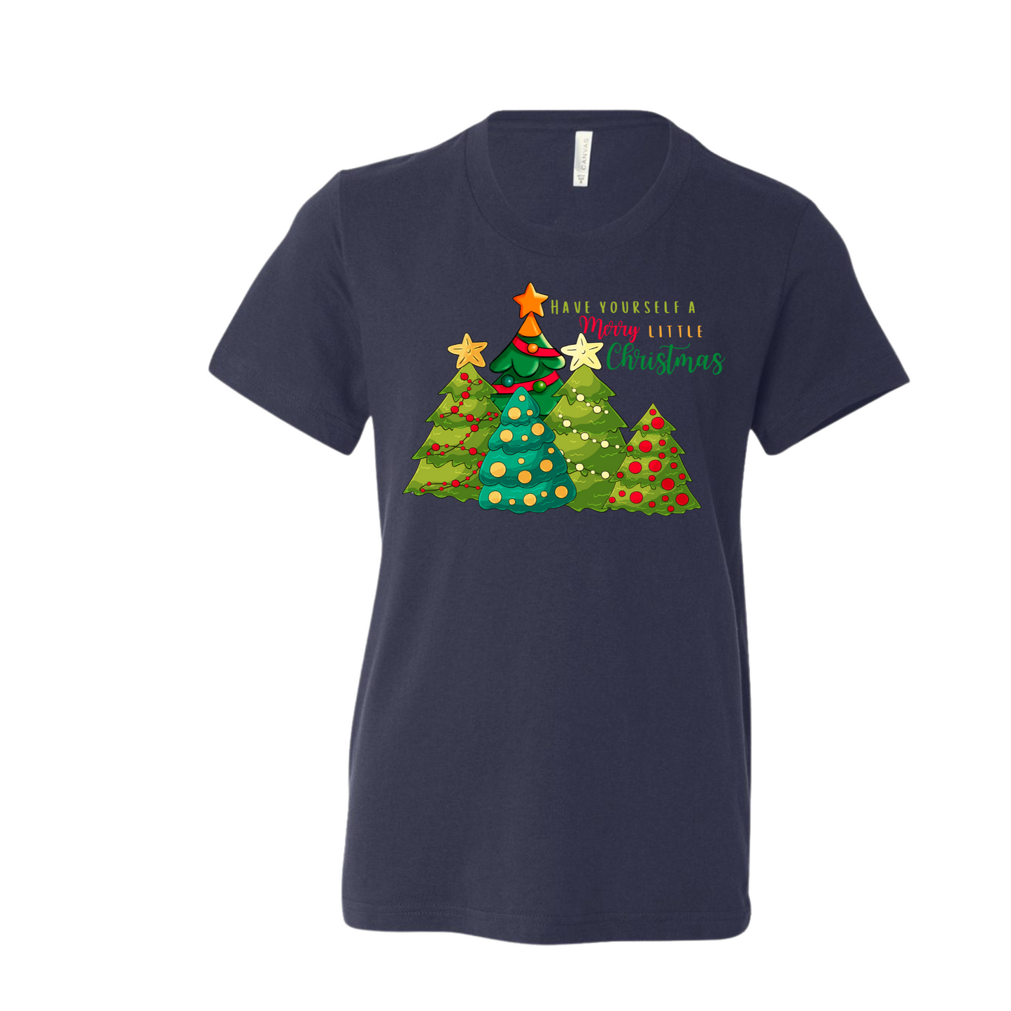 Merry Little Christmas Tree Youth T-Shirt