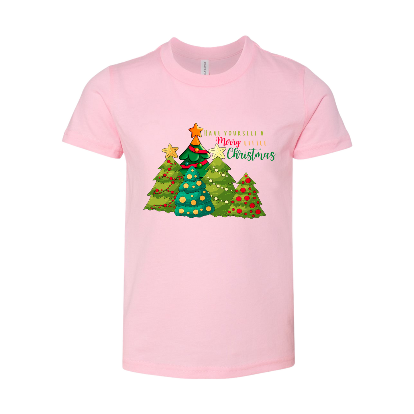 Merry Little Christmas Tree Youth T-Shirt