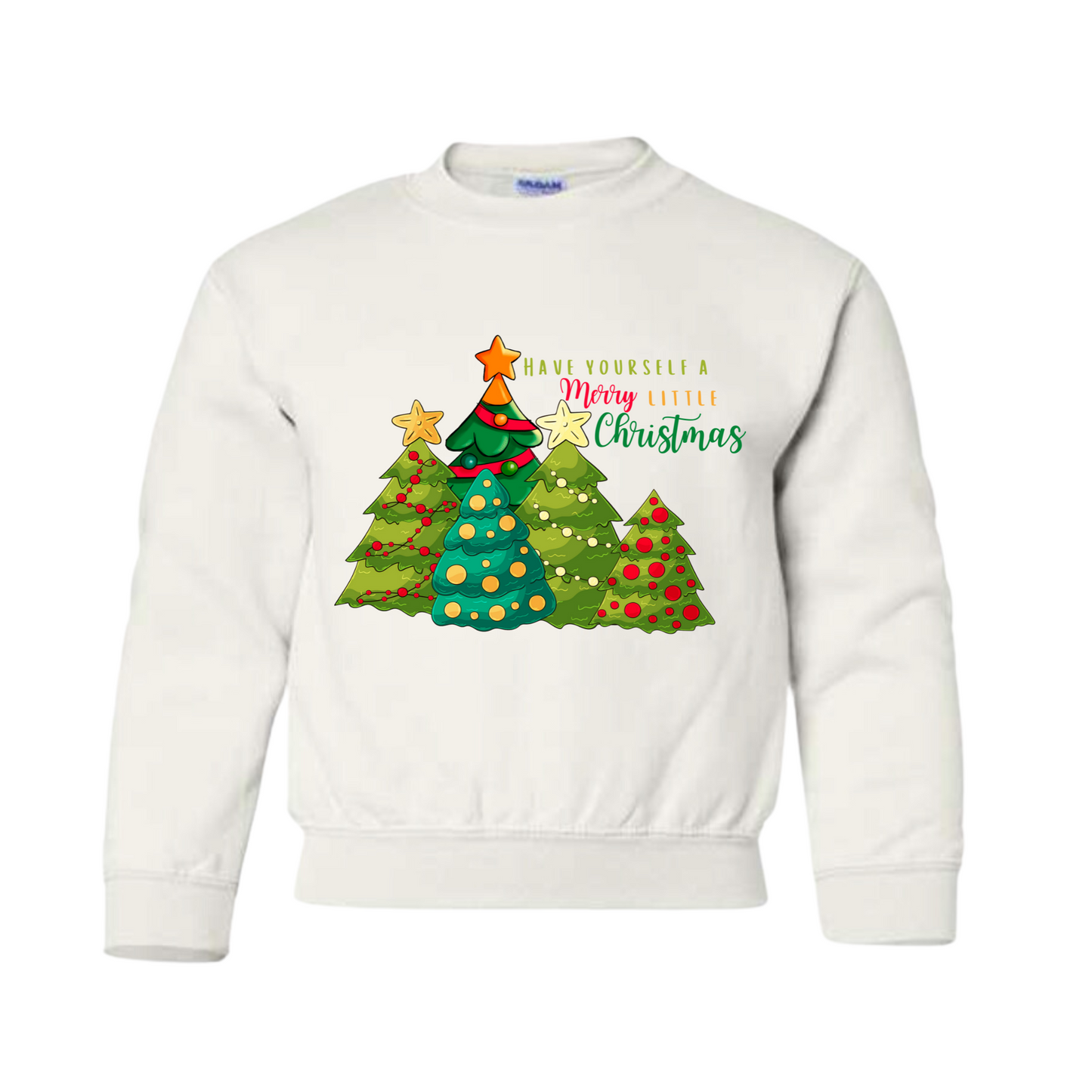 Merry Little Christmas Tree Youth Sweater