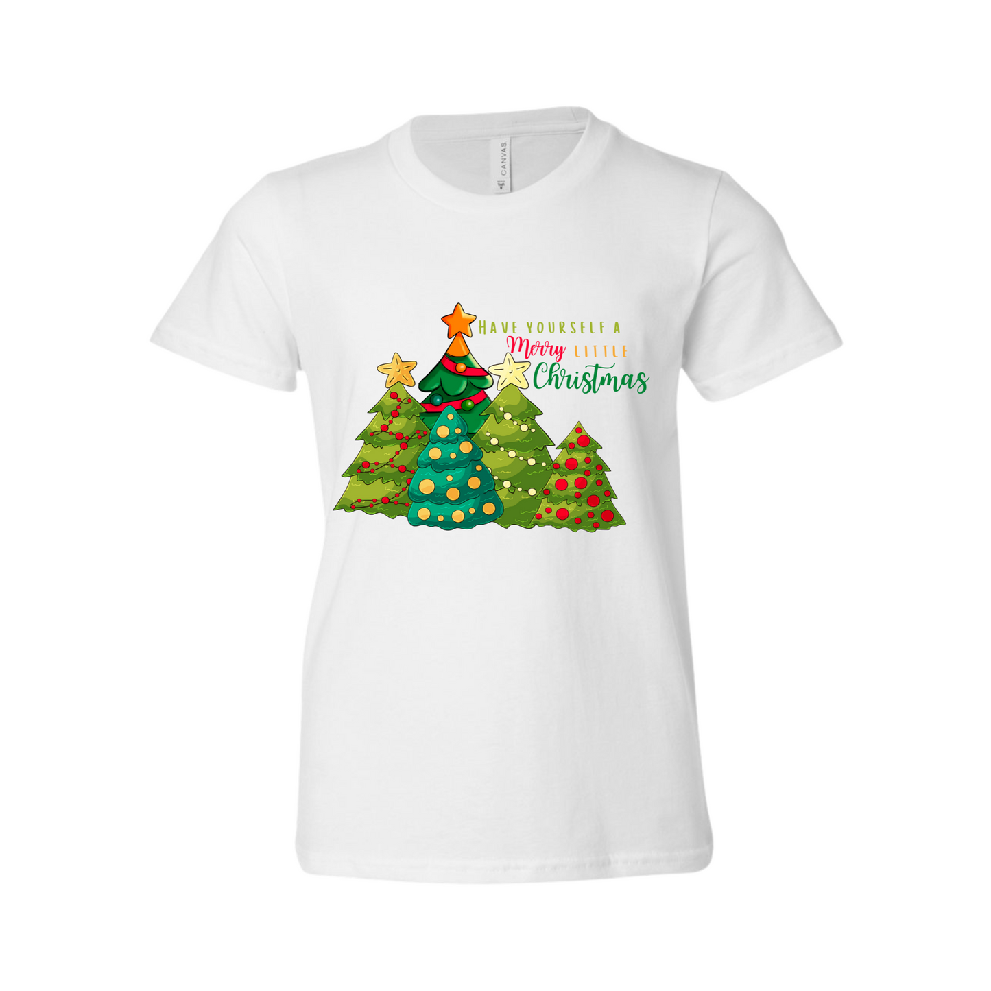 Merry Little Christmas Tree Youth T-Shirt