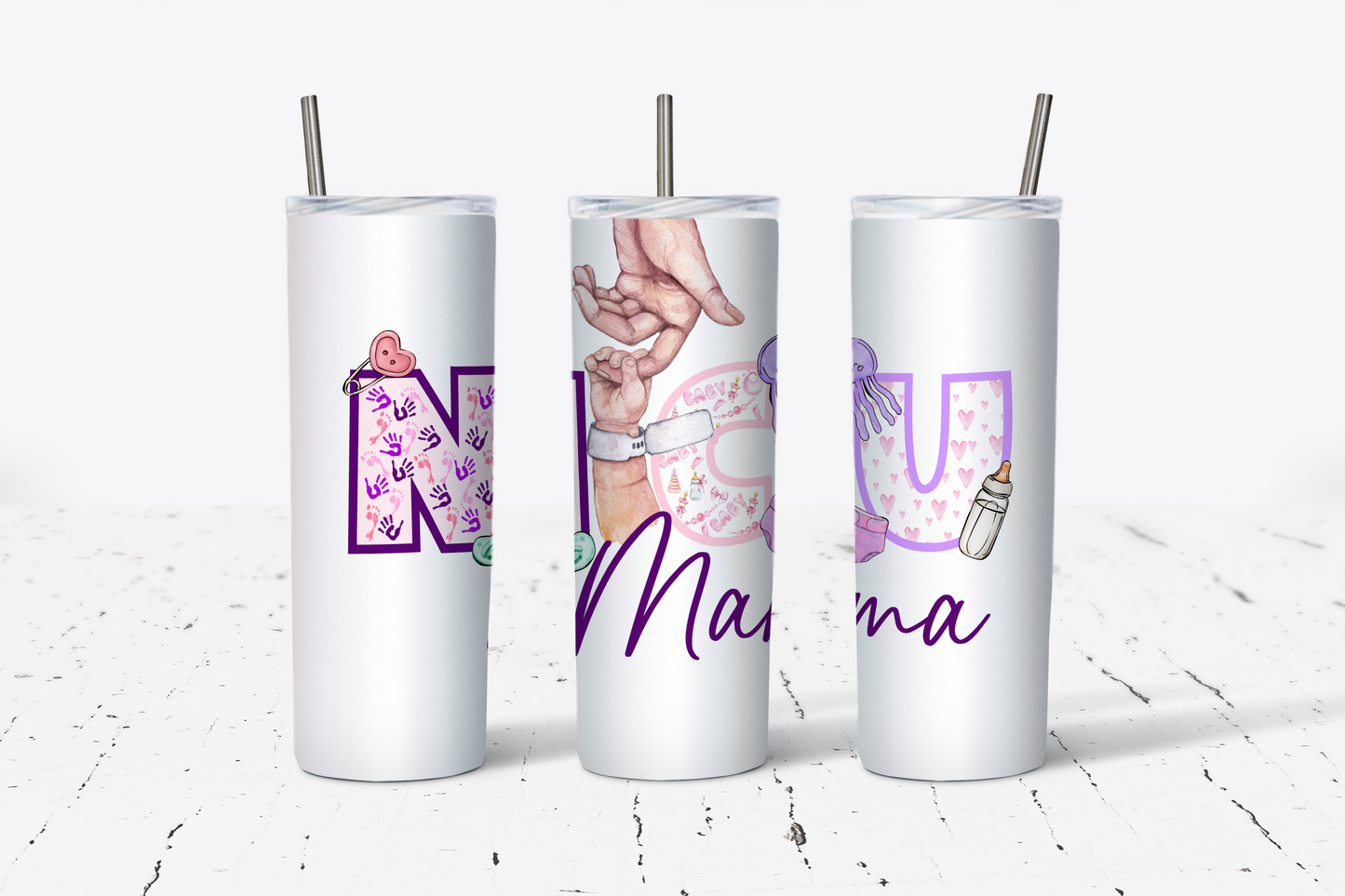 NICU MAMA PINK TUMBLER