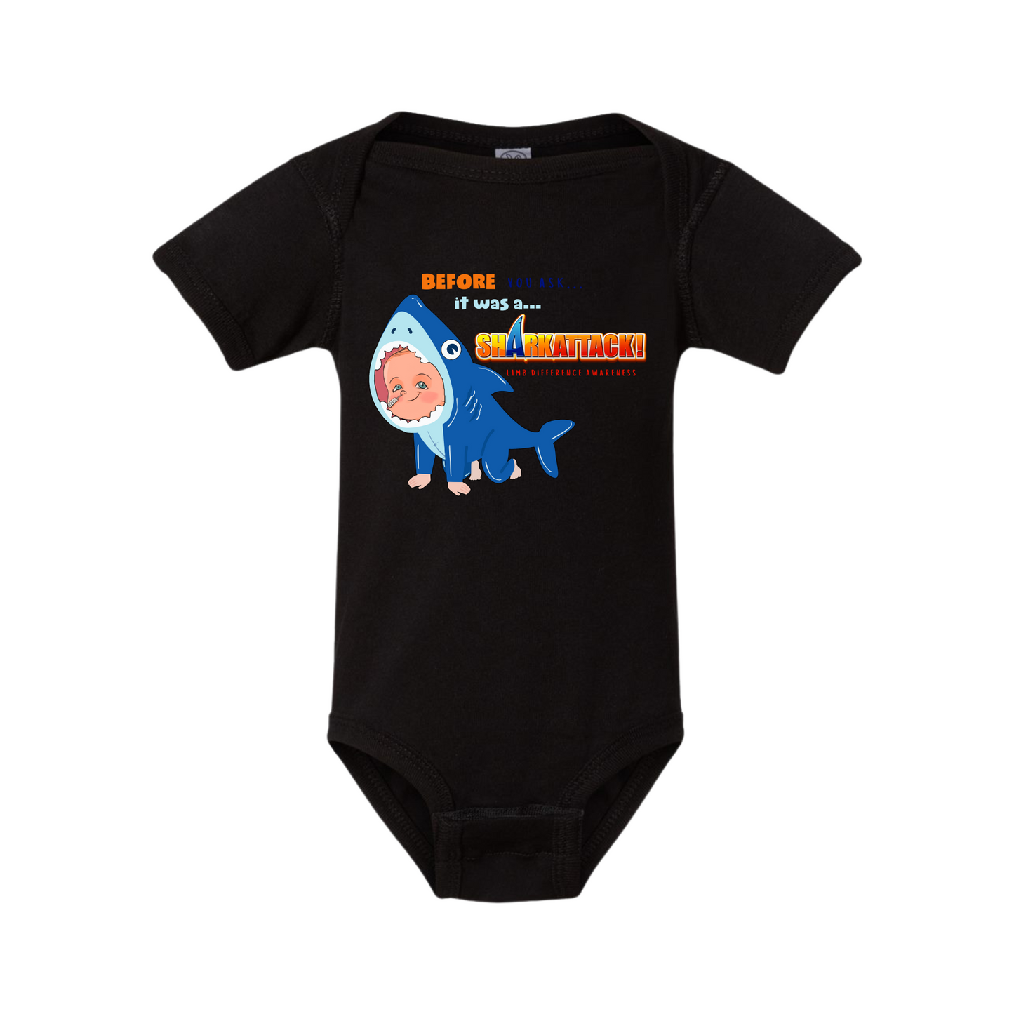 Limb Difference- it was a shark onesie