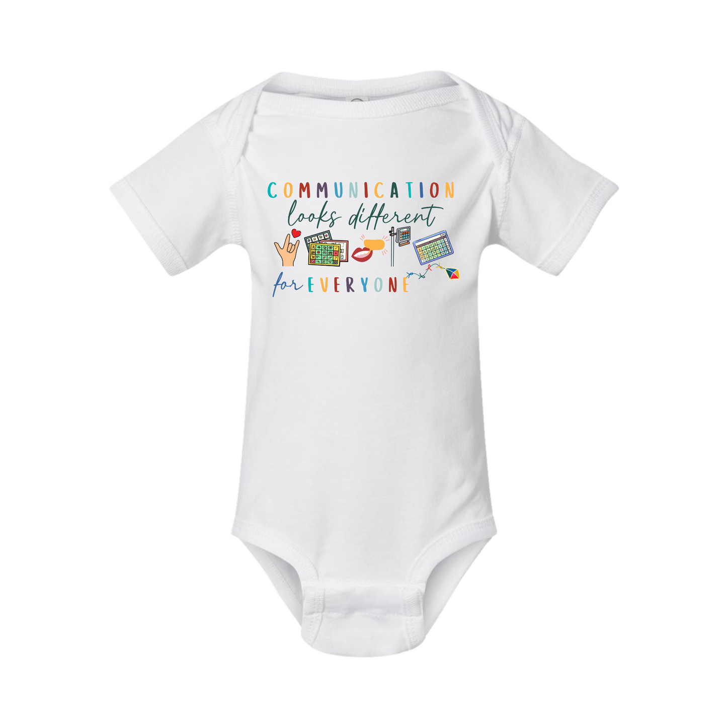 Communication Looks Different Onesie