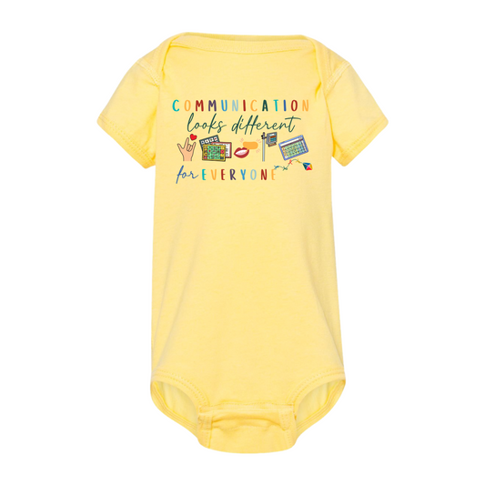 Communication Looks Different Onesie