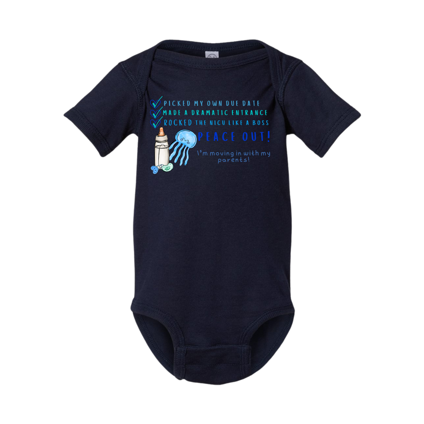 Mighty- Peace Out boy onesie