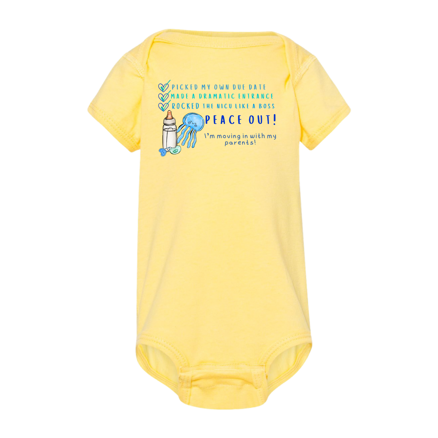 Mighty- Peace Out boy onesie