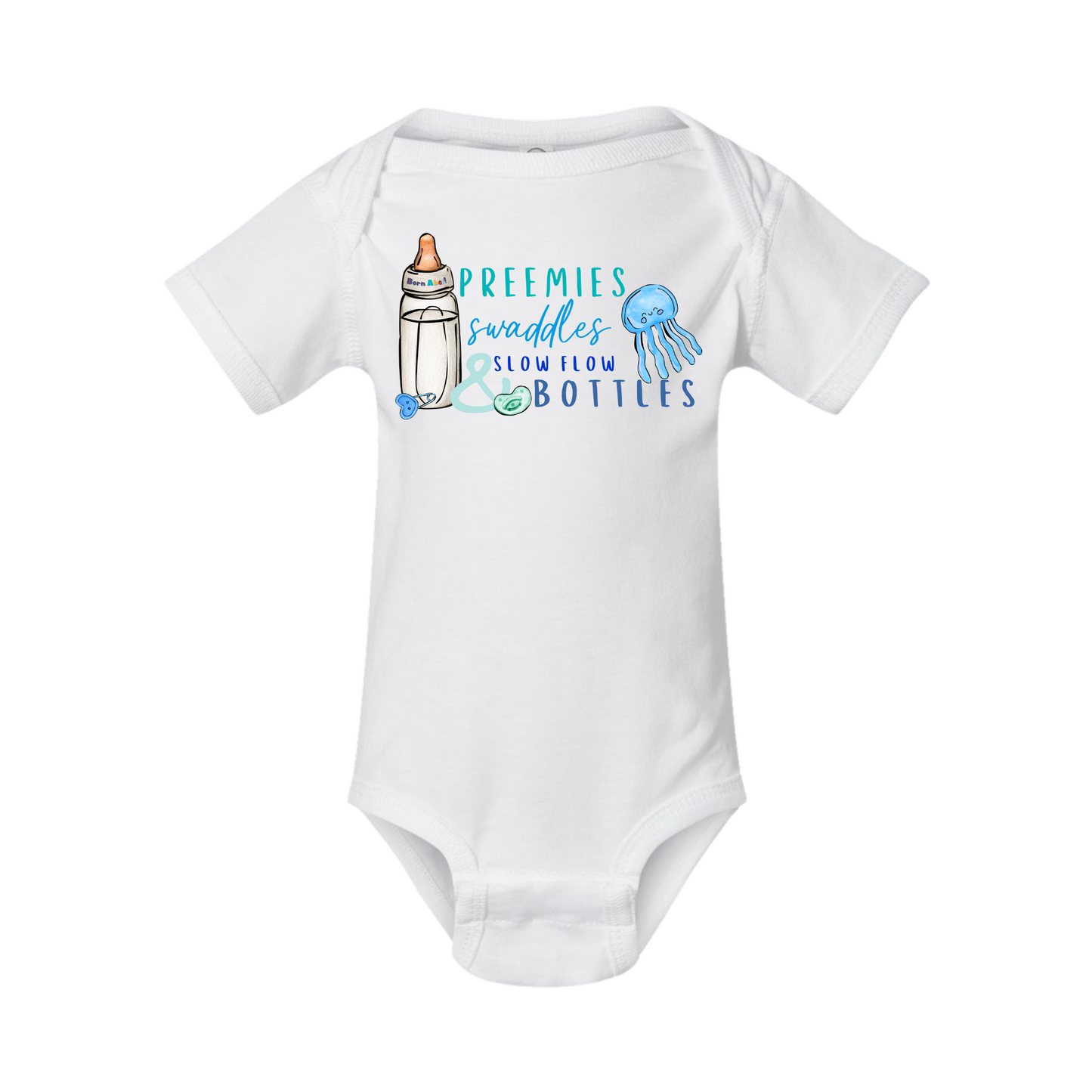 Mighty- Preemies, swaddles... boy onesie